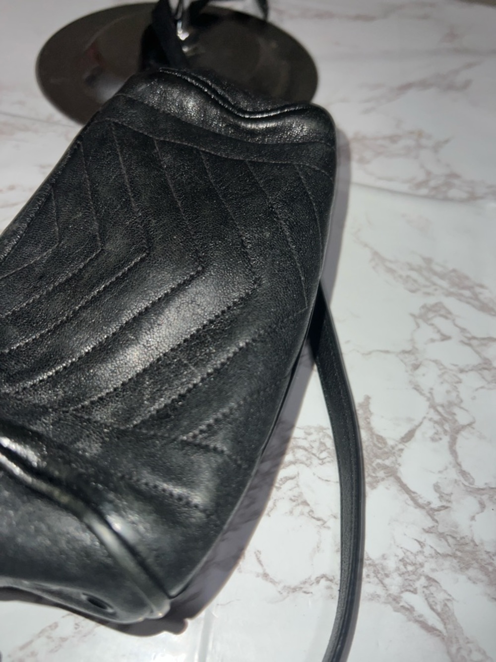 Saint Laurent Black Quilted Leather YSL Mini Crossbody Pouch - Picture 8 of 10